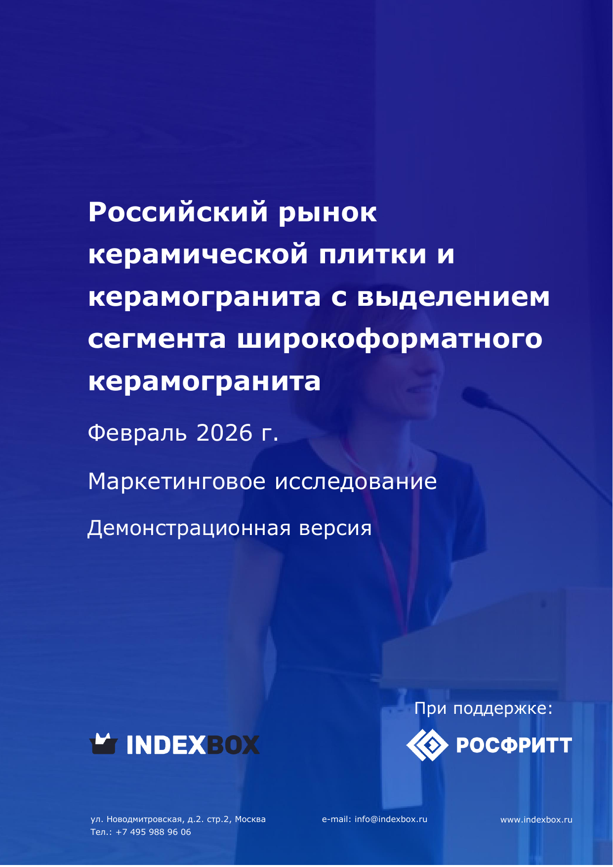 Титульная страница демонстрационной версии отчета